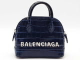Balenciaga Ville Xxs Top Handle Blue Handbag Aa0826wzxsa