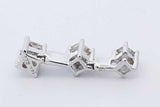 0.46cttw Princess Cut Diamond Pendant In 14k White Gold 1.1 Grams Eb0726oxzdu