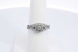0.07cttw Diamond 10k White Gold Wedding Set 3.5 Grams Size 7.25 Eb0626lcrdu