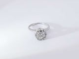 0.70 Cttw 14k White Gold 3.6 Grams Cluster Ring Size 7 Aa0825olzsa