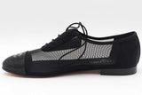 Chanel Mesh Crystal Cap Toe Cc Lace Up Oxfords Size 40 Eb1225lpxdu