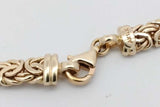 14k Yellow Gold Byzantine Link Chain Necklace 21.8 Grams 19 Inch Eb0926lopxsa