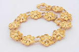 18k Yellow Gold Filigree Flower Bracelet 13.1 Grams 6.75 Inch Eb0226lxxzsa