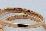 0.66cttw Diamond Wedding Set In 14k Yellow Gold 4.9 Grams Size 7.5 Eb0626rrxsa