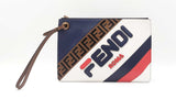 Fendi X Fila Fendimania Clutch In Leather & Ff Zucca Coated Canvas Fw0926orxdu
