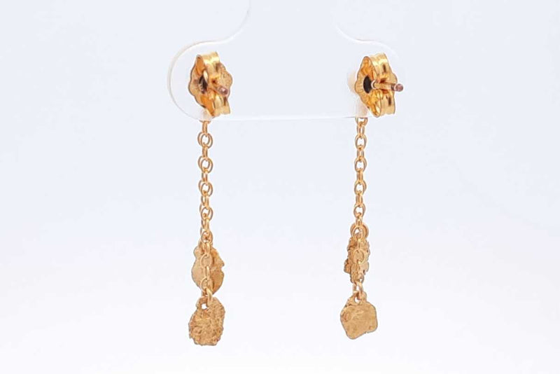 14k Yellow Gold Dangle Earrings 1 Gram Eb1024orsa