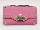 Valentino Garavani Rockstud Pink Calfskin Wallet Sd0925ozxde
