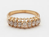 0.27 Cttw Natural Diamonds 14k Yellow Gold 2.7g Ring Size 6.5 Do0326lrxde
