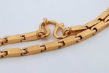 24k Yellow Gold Bar Link Chain Necklace 37.6 Grams 19 Inch Eb0526rxxzdu