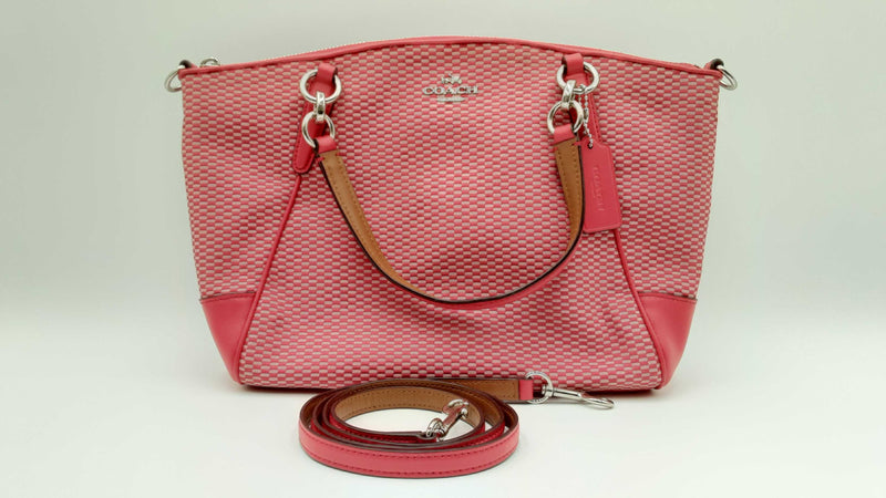 Coach Kelsey Bright Pink Jacquard Satchel Bag Fw1024ordu