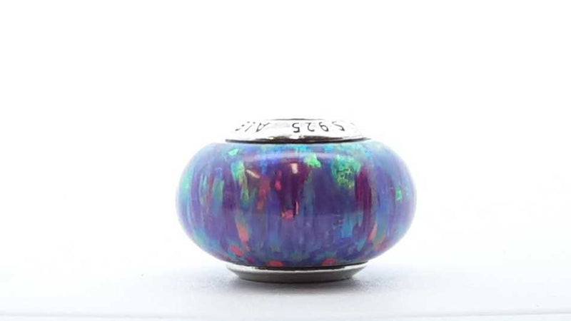 Pandora .925 Silver 2.4g Opalescent Murano Glass Charm Lh1025lrde