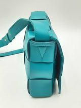 Bottega Veneta Teal Leather Cassette Crossbody Bag Eb0624ixzdu