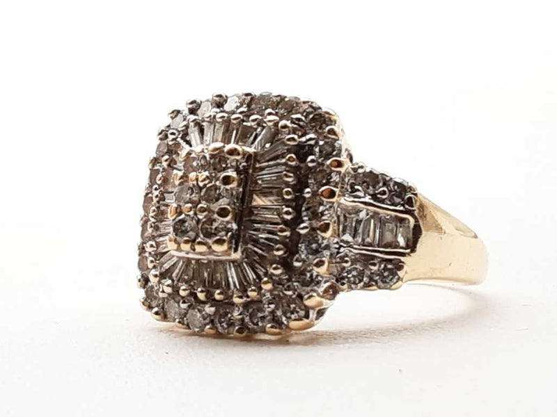 Approx 1.44 Ctw Diamonds 14k Yg 4.6g Ring Size 6 Do0924oxzde