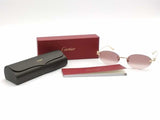 Cartier Burgundy Grad Lenses Gol Mirror Gold Sunglasses With Case Aa0826rzxsa