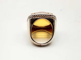 David Yurman Sterling Silver Citrine Diamond Ring Size 7.5 Lherzde 144010012138