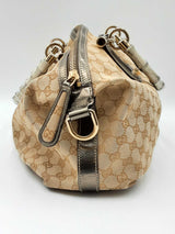 Gucci Gg Monogram Canvas Bamboo Top Handle Bag Eb0824orxdu