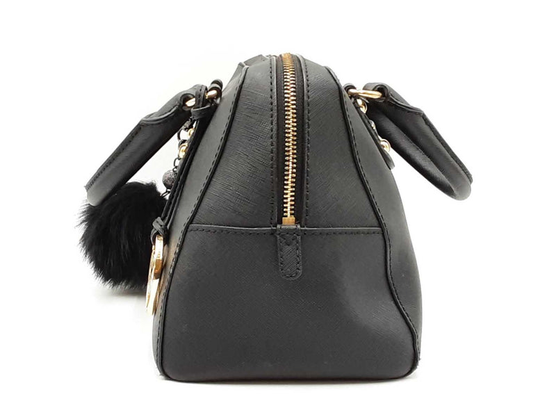 Michael Kors Jet Set Travel Dome Satchel In Black Saffiano Leather Fw0525wxdu