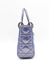 Christian Dior Mini Lady Dior Metallic Purple Handbag Fw0225erxdu