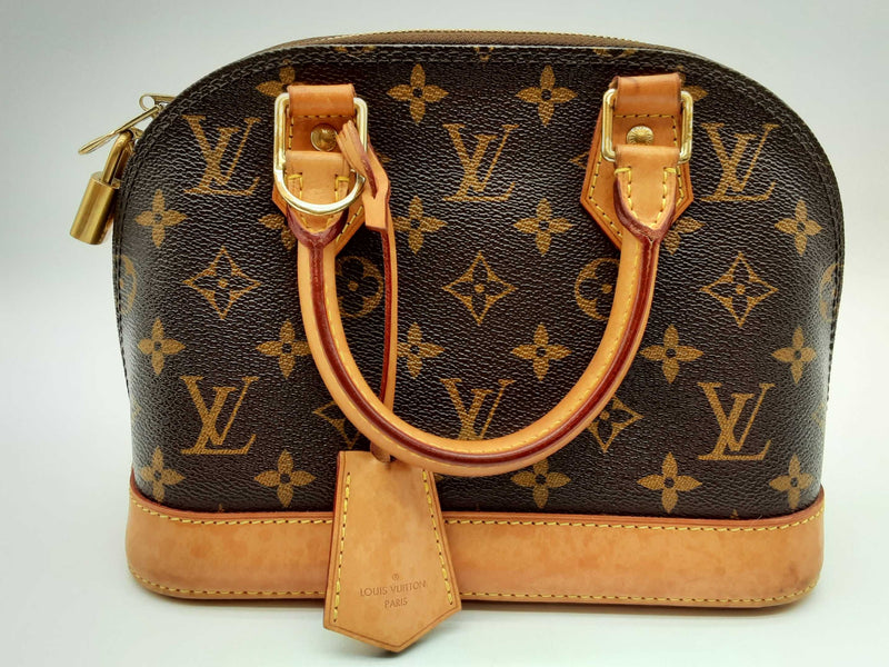 Louis Vuitton Alma Brown Monogram Coated Canvas Crossbody Bag Do0125wxzde