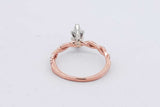 0.65ctw Center Marquis Diamond Ring 14k Rose Gold 2.6 Grams Size 8 Eb0726cxzsa