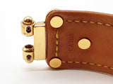 Louis Vuitton Save It Brown Monogram Leather Cuff Bracelet 6 In Do1025crde
