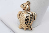 10k Yellow Gold Turtle Pendant 1.6 Grams Eb0826irsa