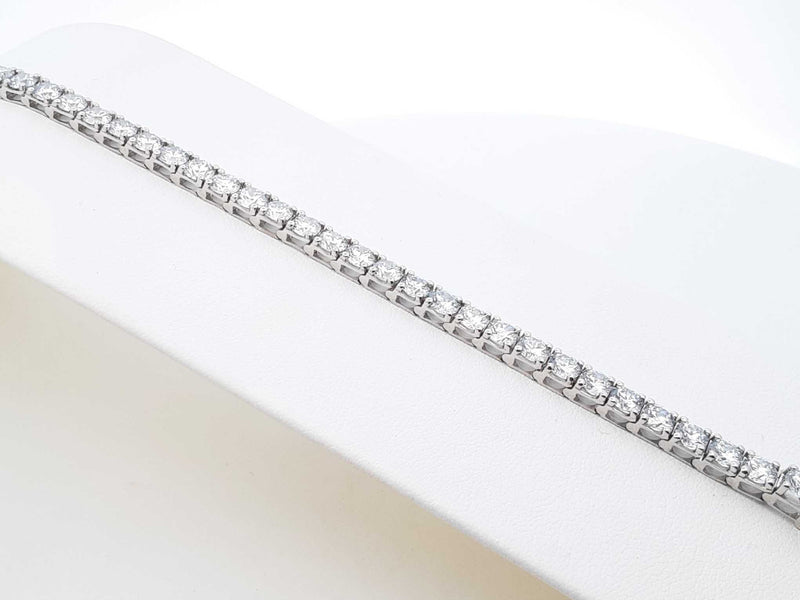 9.68 Cttw Lab-grown Diamond & Silver Tennis Bracelet 9.7 Gram 7 In. Fw0425lwrxdu
