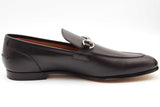 Gucci Jordaan Dark Brown Leather Loafers Size 11 Eb0726oxzsa