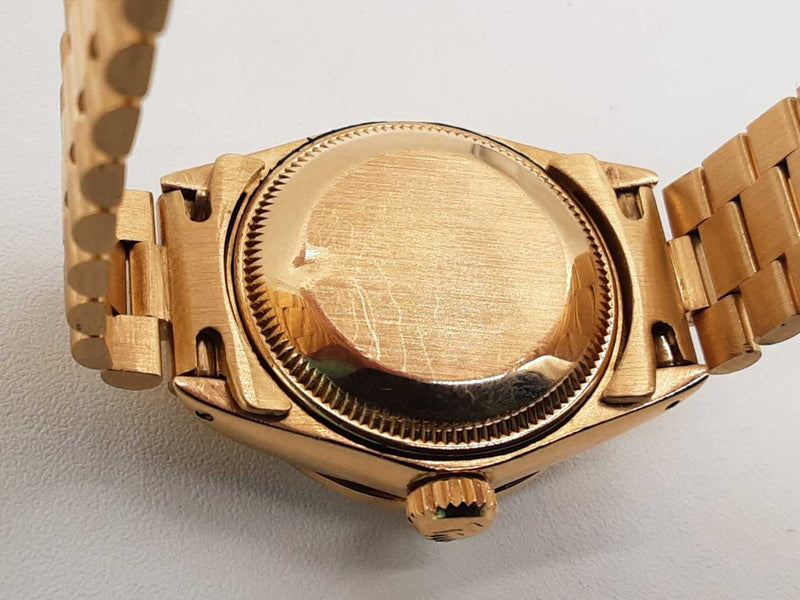 Rolex 26 Datejust Diamond Bezel 18k Yellow Gold Presidental Watch Do0525ecxzde