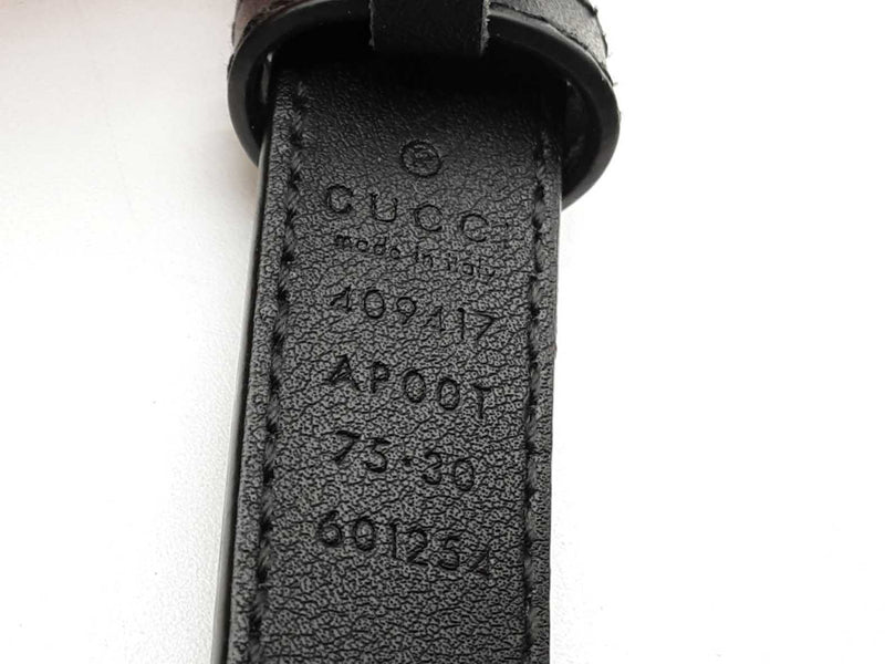 Gucci Gg Black Marmont Thin Leather Belt Size 75/30 Do1124lrxde