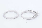 0.91ctw Diamond Wedding Set In 14k White Gold 5.8 Grams Size 7 Eb0925wrxdu