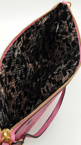 Mcm Stark Wristlet Pouch In Pink Visetos Coated Canvas Fw0525lrzdu