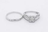 0.46cttw Diamond Wedding Set In 10k White Gold 4.4 Grams Size 7 Eb0226oorsa