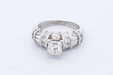 1.18cttw Diamond Ring In Platinum 11.3 Grams Size 6.5 Eb0426srxde