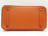 Hermes Birkin 35 Orange Epsom Palladium Hardware Handbag Do0124exzxde