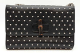 Gucci Miss Bamboo Studded Black Leather Crossbody Bag Eb0326ixzde