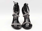 Giuseppe Zanotti Leather Crystal Embellished Sandals Black Size 37.5 Aa0626crsa