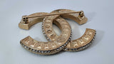 Chanel 2017 Gold-tone & Cubic Zirconia Cc Logo Brooch/pin Fw1025orzdu