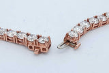30.75cttw Lab Grown Diamond Tennis Necklace 10k Rose Gold 21.5 In Eb0926pxxzde