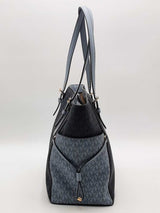 Michael Kors Canvas Signature Tote Blue Aa0526wzsa