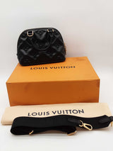 Louis Vuitton Black Leather Bubblegram Alma Bb Top Handle Bag Eb1026lwxzde
