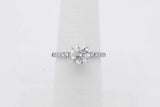 1.0ctw Center Round Diamond Ring 10k White Gold 1.7 Grams Size 5.5 Eb0425loirsa