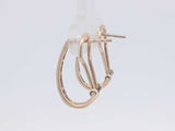 0.24cttw Diamond Stud Omega Back Earrings 10k Yellow Gold 1.7 Grams Eb0226llxsa
