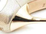 Jimmy Choo Loila Gold Metallic Strappy Peep Toe Heels Size 35.5 Fw0824sxdu