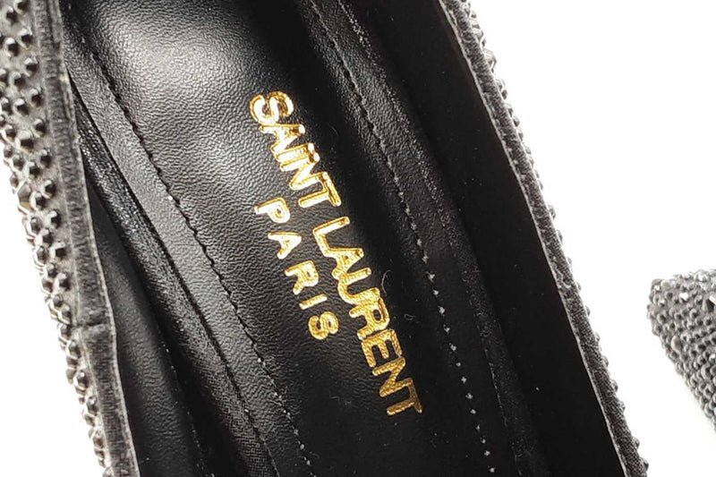 Saint Laurent Opyum Black Rhinestone Pumps Size 40 Eb1125oxzdu