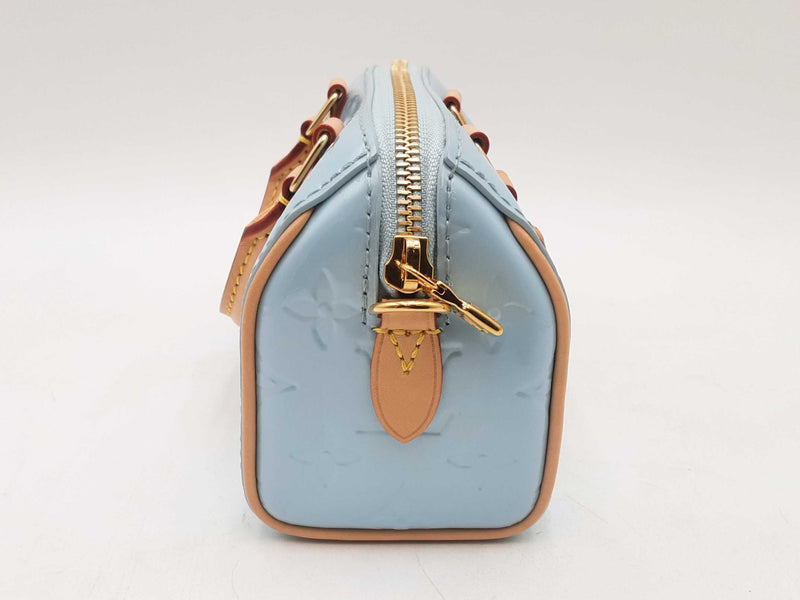 Louis Vuitton Vernis Monogram Nano Speedy Sky Handbag Sd0825opzxsa