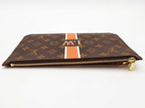 Louis Vuitton Pochette Brown Damier Ebene Orange Stripe Pouch Do0926wrxde