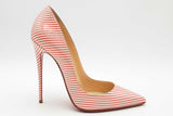 Christian Louboutin Pigalle Follies Striped Leather Pumps Size 39 Eb0526lrxsa