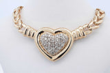 14k Yellow Gold Diamond Heart Pendant Necklace 30.3 Grams 14 Inch Eb0526owxzde
