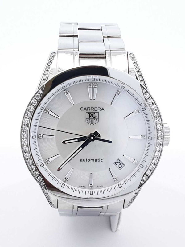 Tag Heuer Carrera Diamond & Stainless Steel 36mm Watch Fw0425lrzxdu